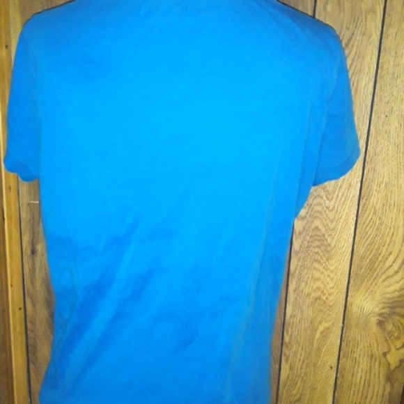 St. John Bay Womans Size Large Classic Tee Blue Blouse Midsleeved Shirt Too - Picture 2 of 3